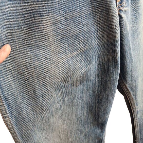 30x33 Fit Vintage 80's Mens Jeans Straight Leg Raw Denim Whisker Fade USA - Picture 8 of 9